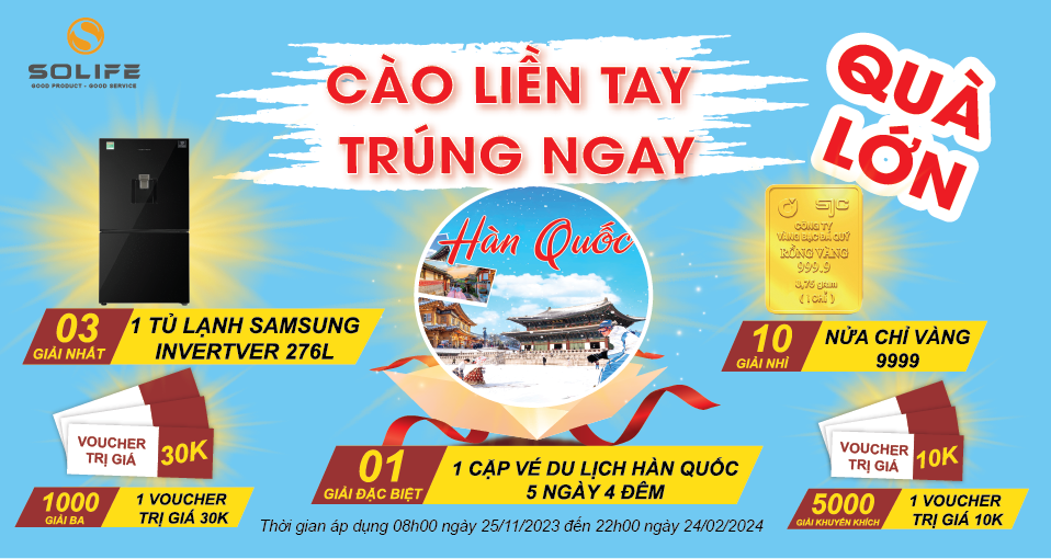 Cào liền tay trúng ngay quà lớn